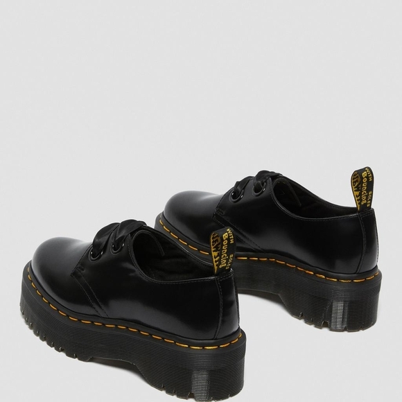 Dr.Martens Holly Platform Oxford In Black Patent Leather Size 9 - Picture 6 of 16